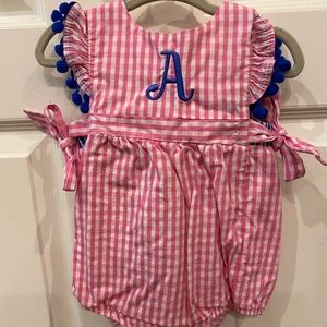Whimsy Romper Bubble with‎ A monogram